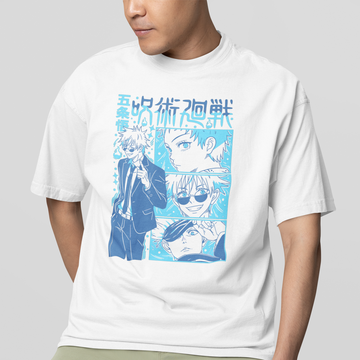 Camiseta Básica Unissex Jujutsu Kaisen Gojo Collab