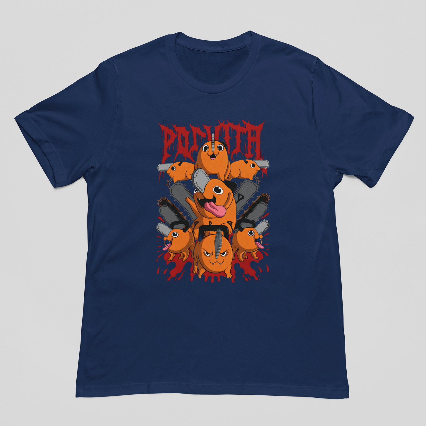 Camiseta Básica Unissex Chainsaw Man Pochita Collage