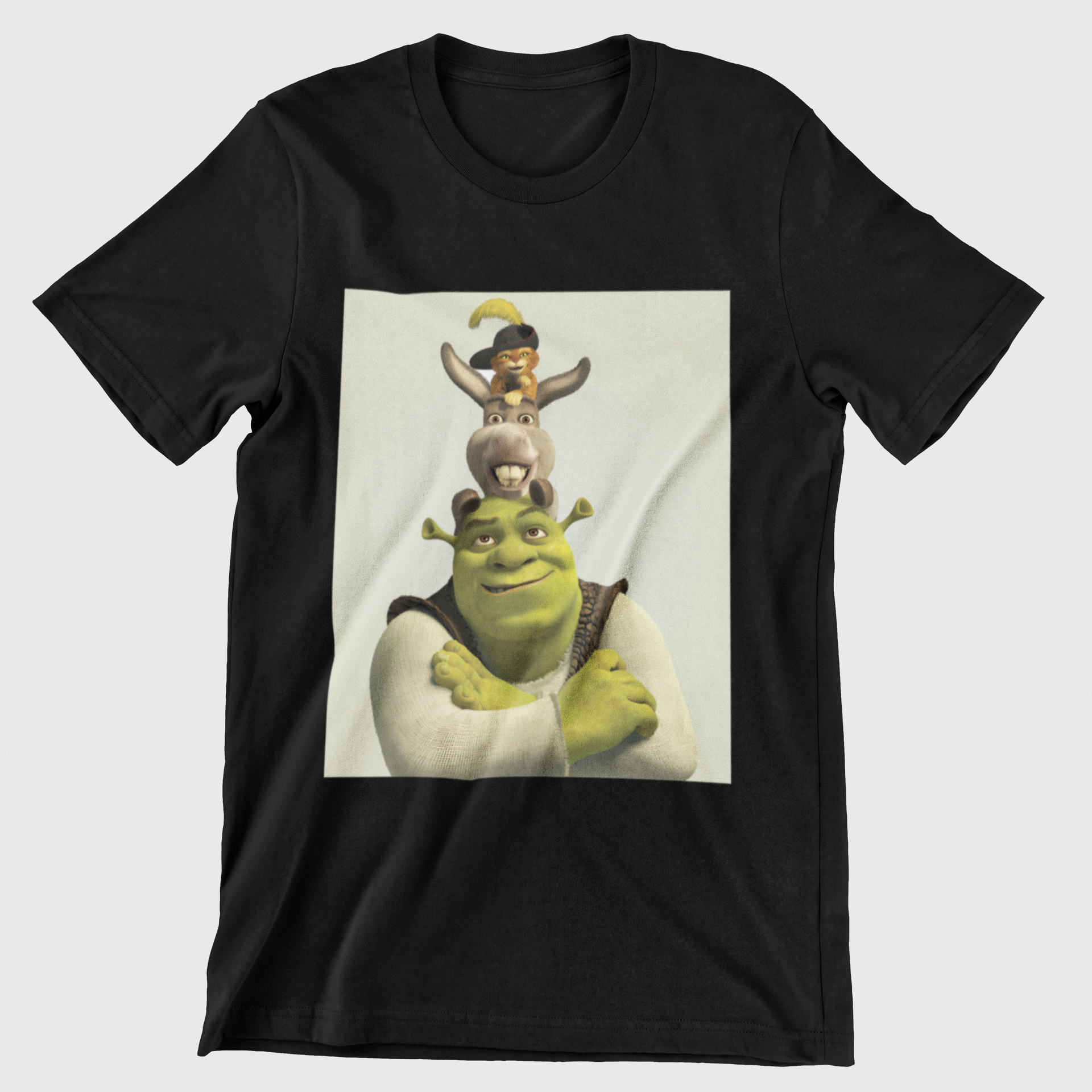 Camiseta Básica Shrek Friends Preto