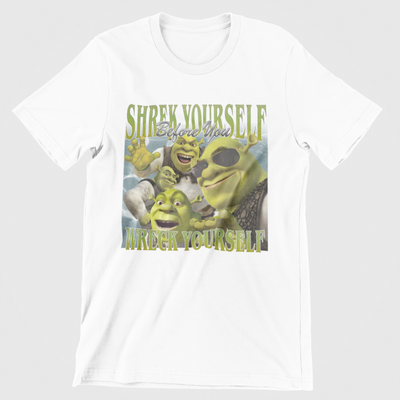 Camiseta Básica Shrek Yourself Branco