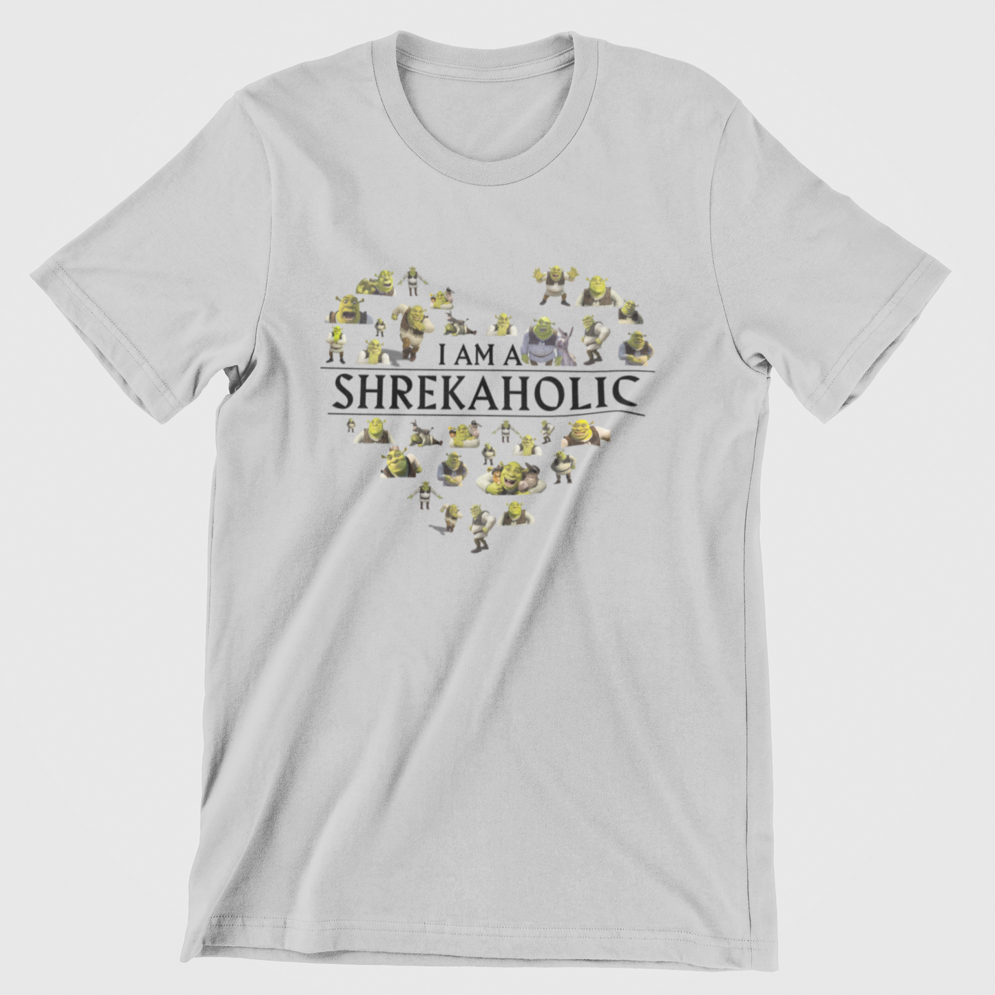 Camiseta Básica Shrekaholic Cinza