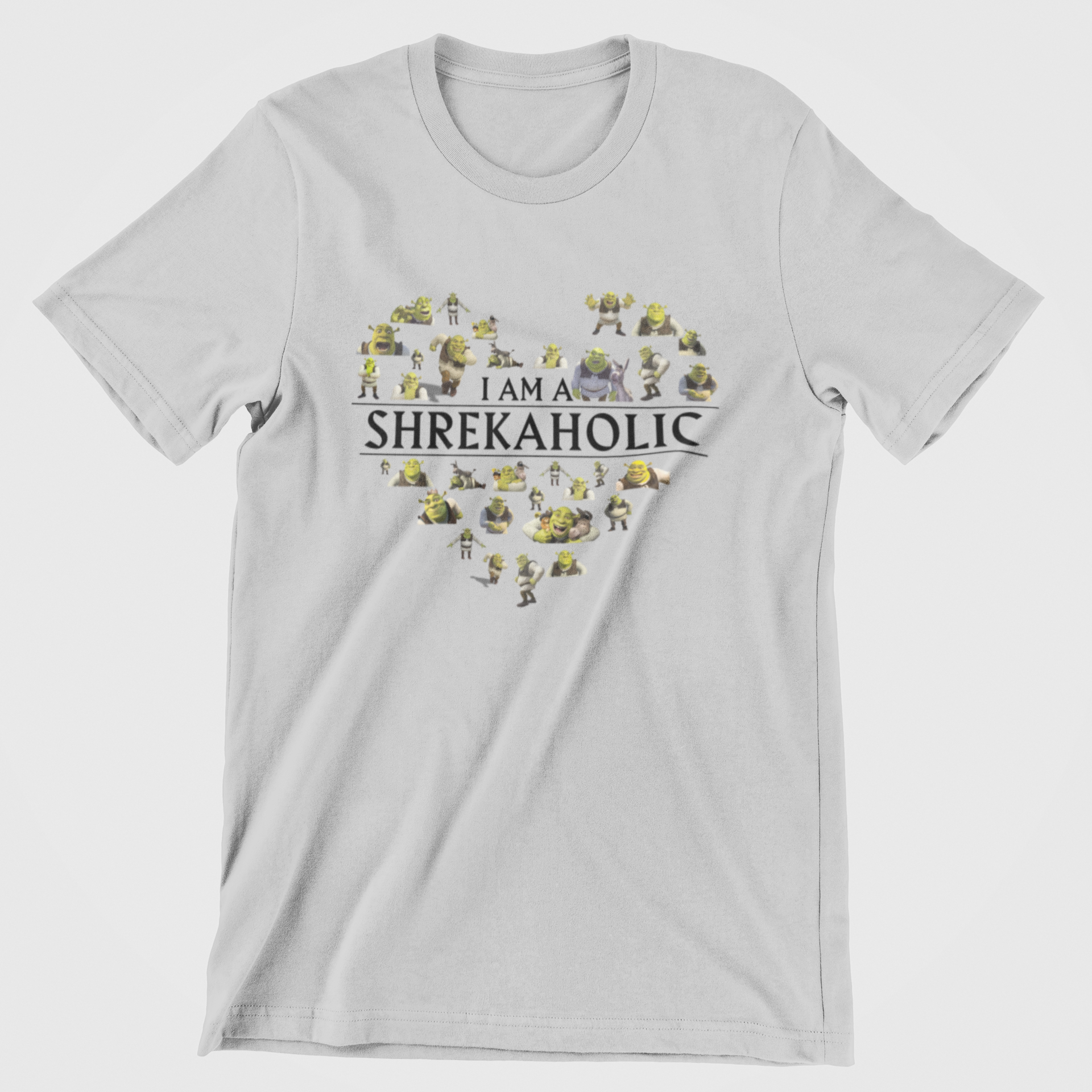 Camiseta Básica Shrekaholic Cinza