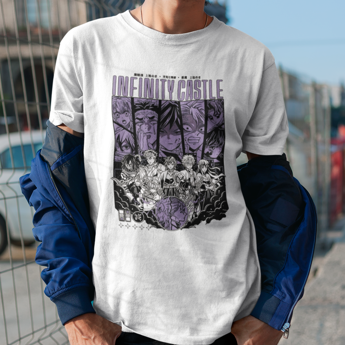 Camiseta Básica Unissex Demon Slayer Infinity Castle