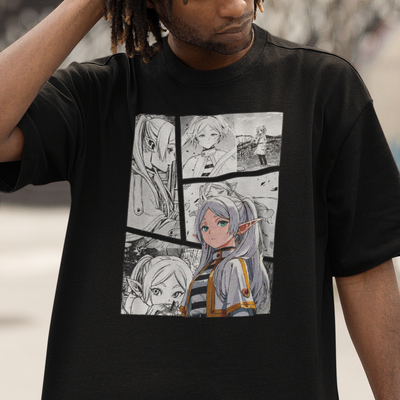 Camiseta Básica Unissex Frieren Quadrinho