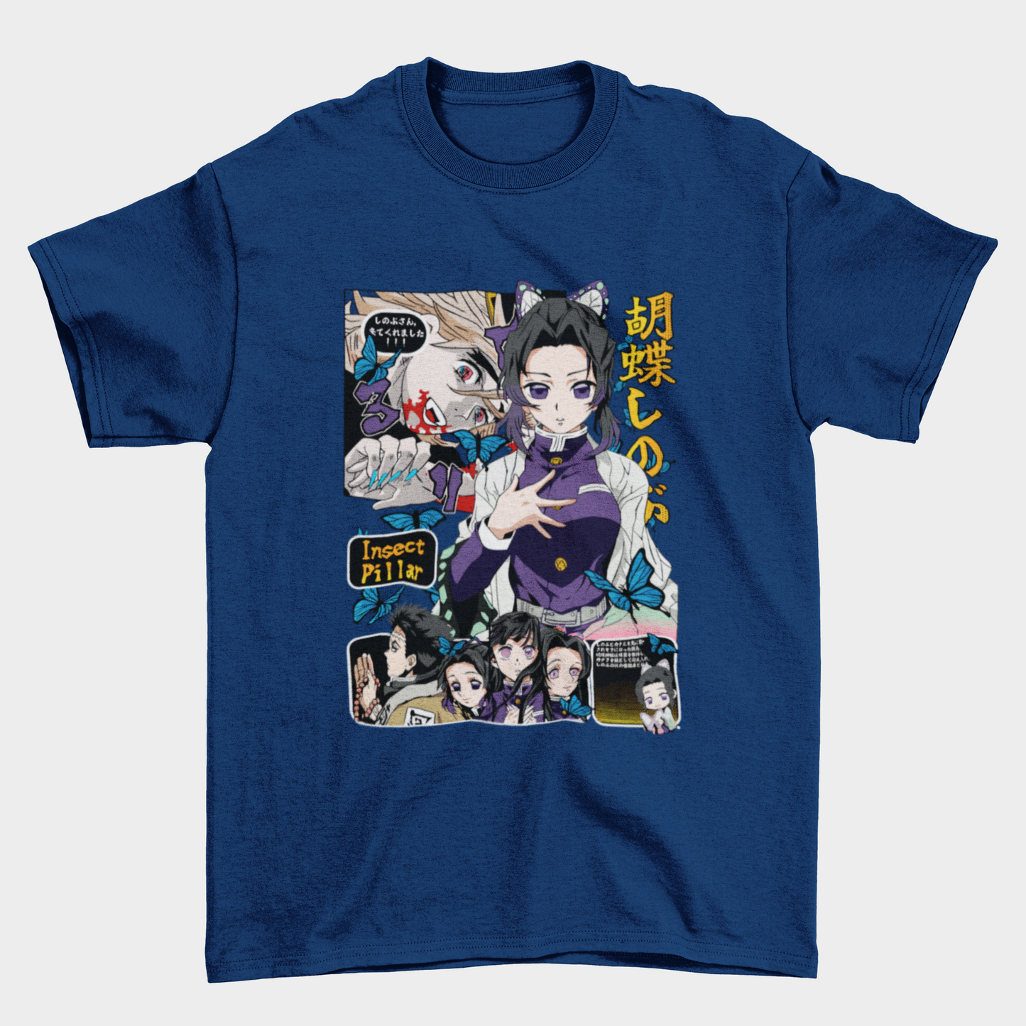 Camiseta Básica Unissex Demon Slayer Shinobu Kocho