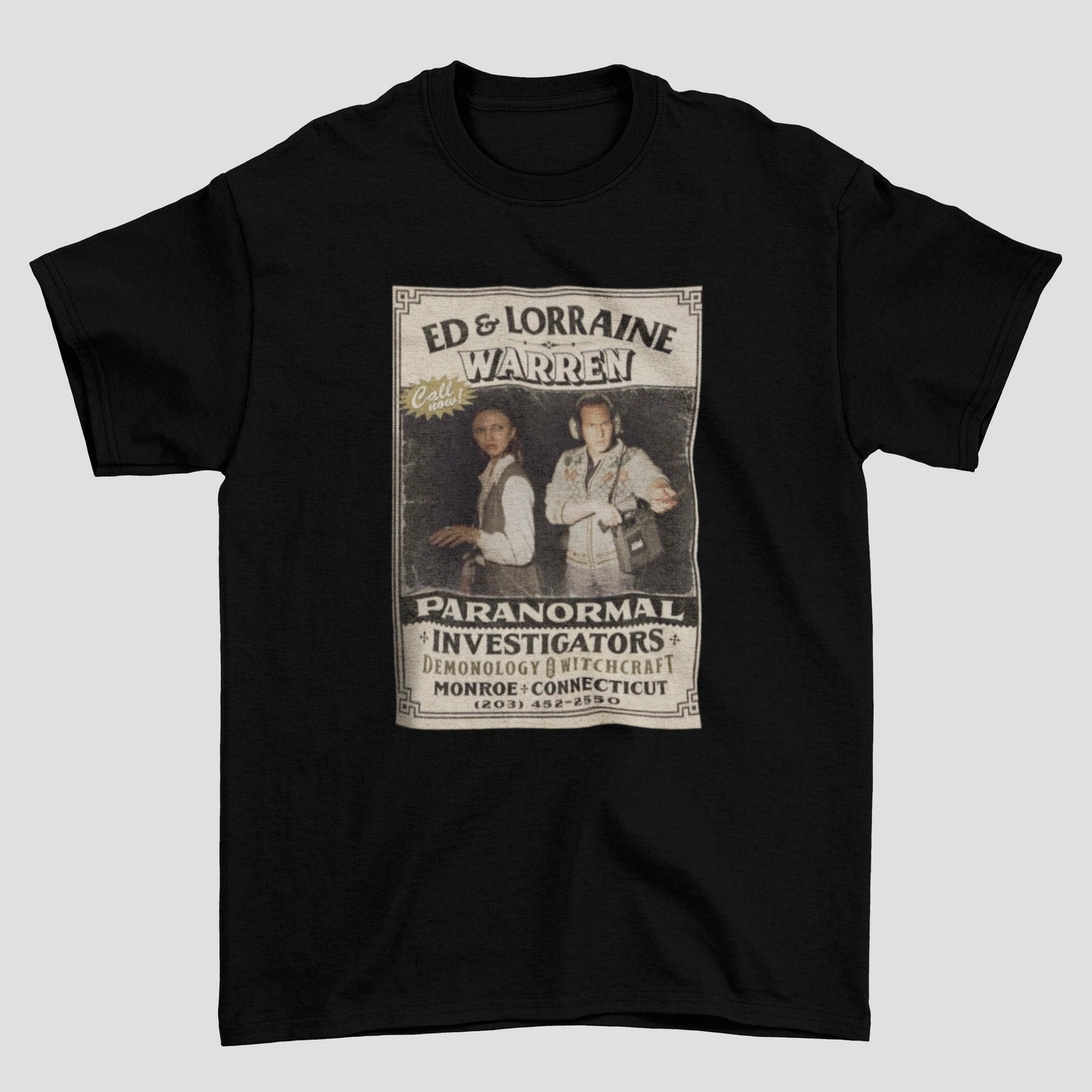 Camiseta Básica Unissex Invocação do Mal Call Now