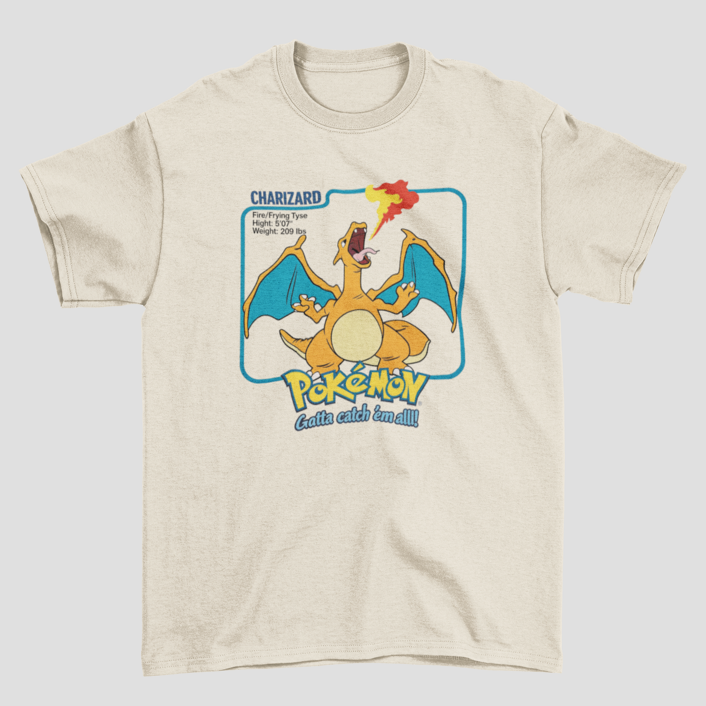 Camiseta Básica Unissex Pokemon Charizard Fire