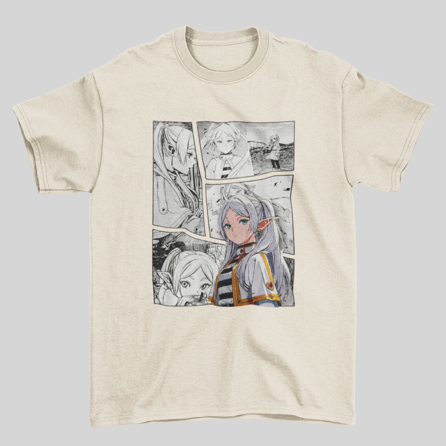 Camiseta Básica Unissex Frieren Quadrinho