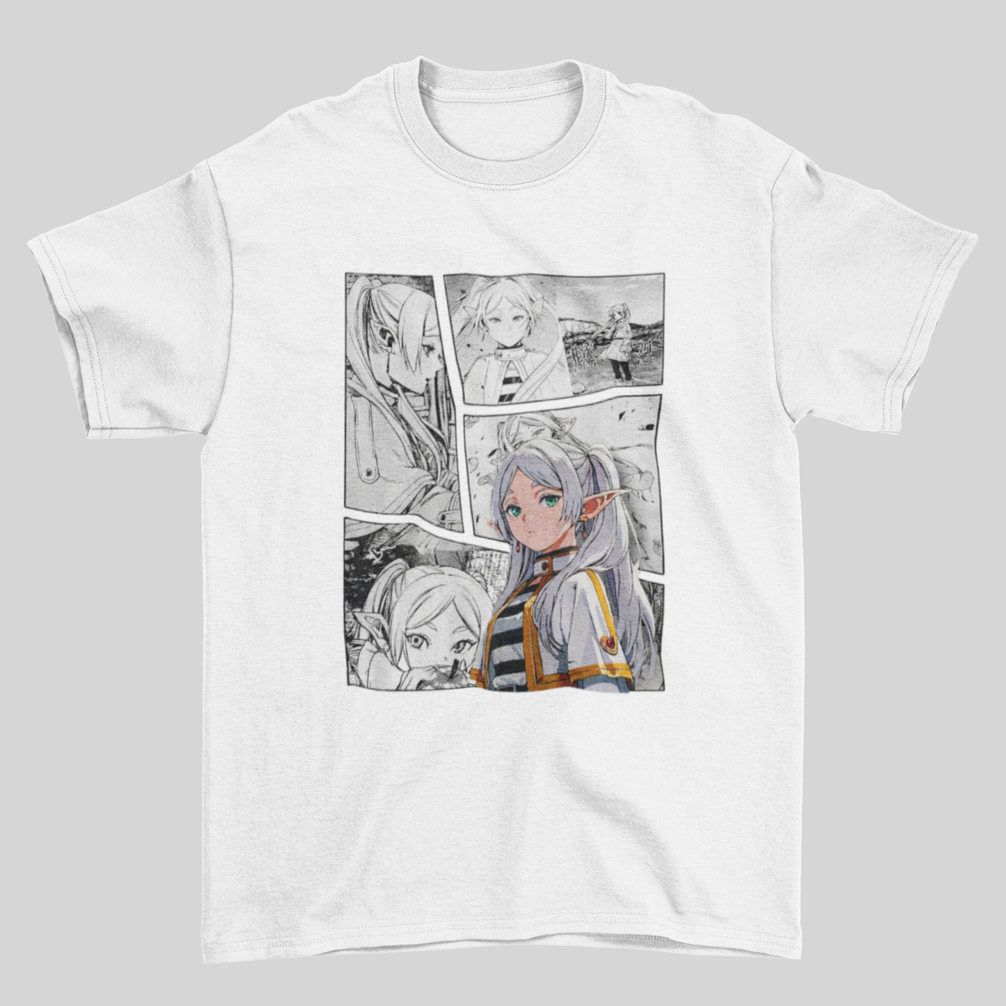 Camiseta Básica Unissex Frieren Quadrinho