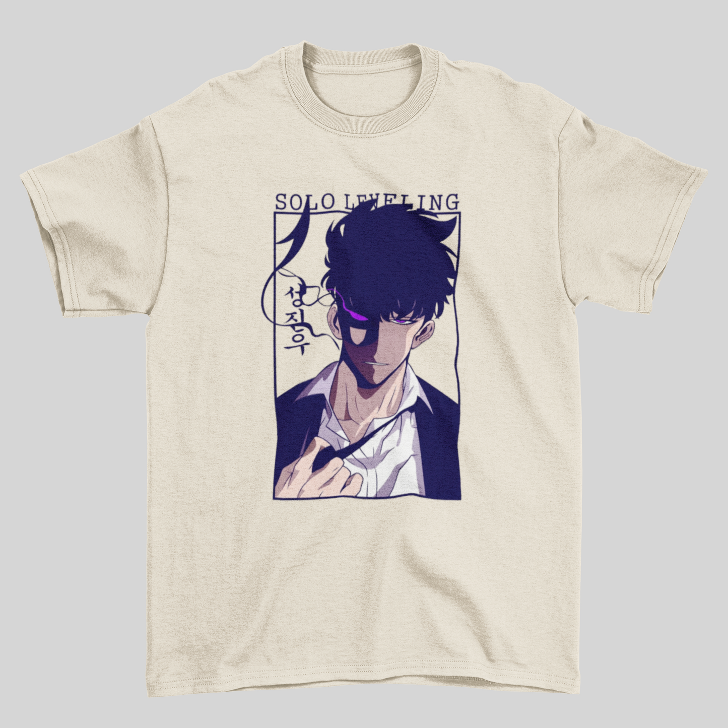 Camiseta Básica Unissex Solo Leveling Anime Sung Jin-woo