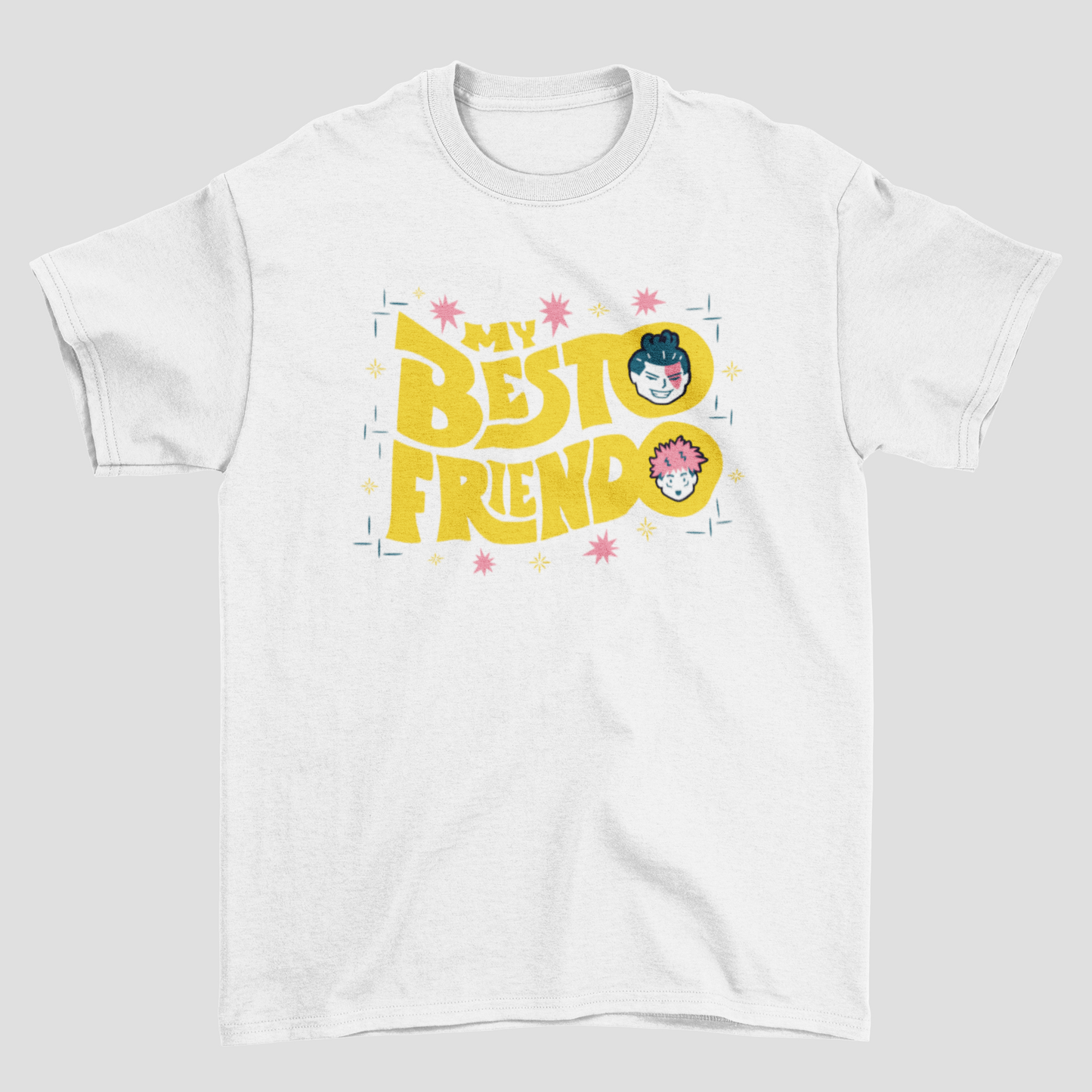Camiseta Básica Unissex My Besto Friendo Funny Jujutsu Kaisen