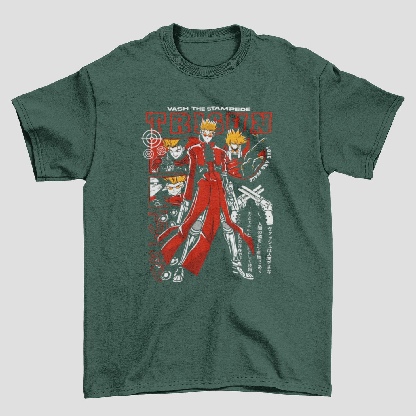 Camiseta Básica Unissex Trigun Graphic