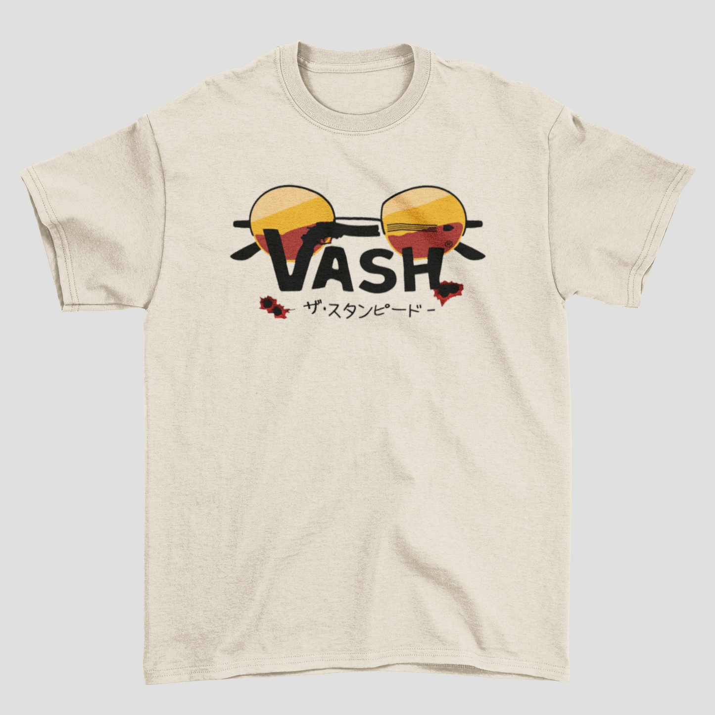 Camiseta Básica Unissex Trigun Logo Óculos