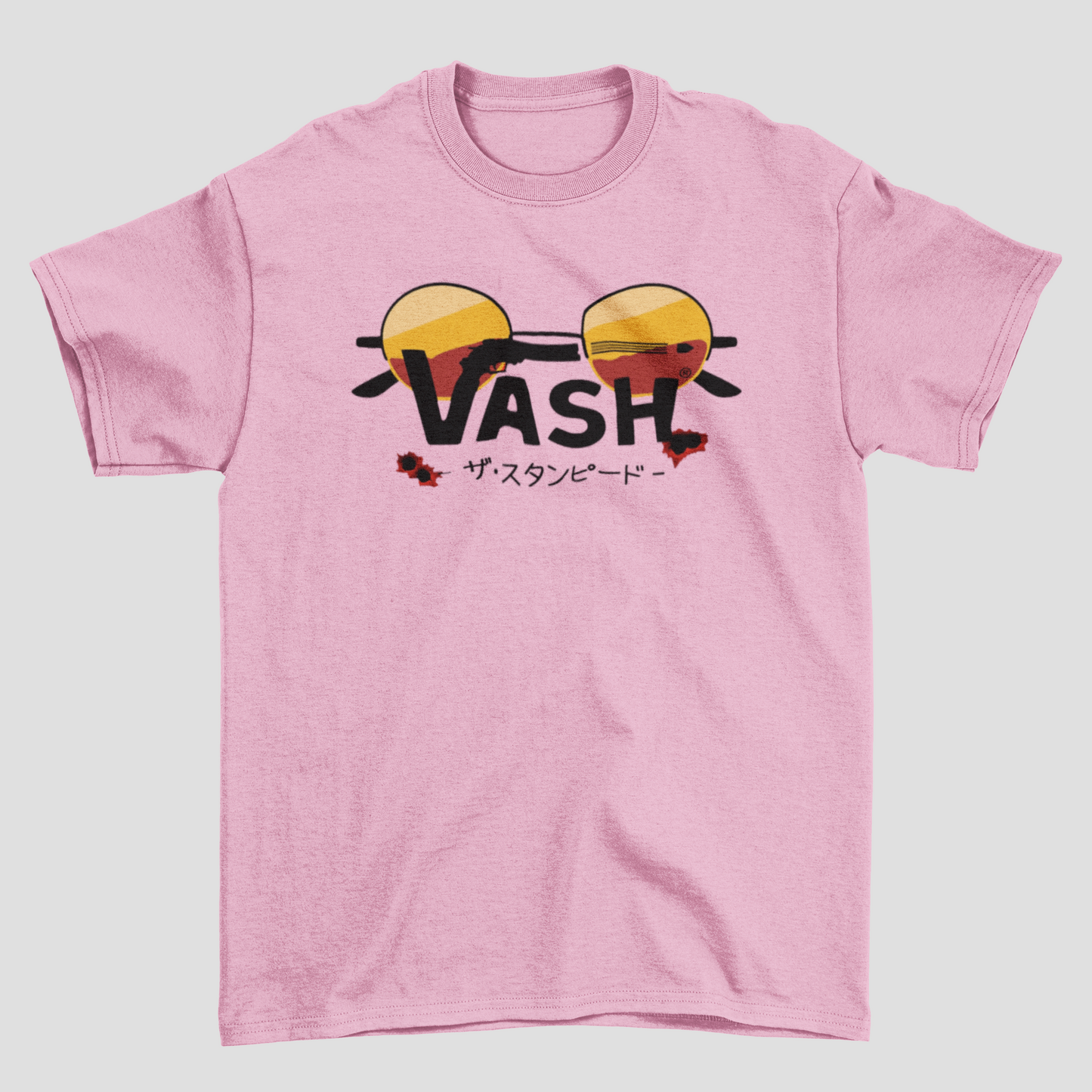 Camiseta Básica Unissex Trigun Logo Óculos