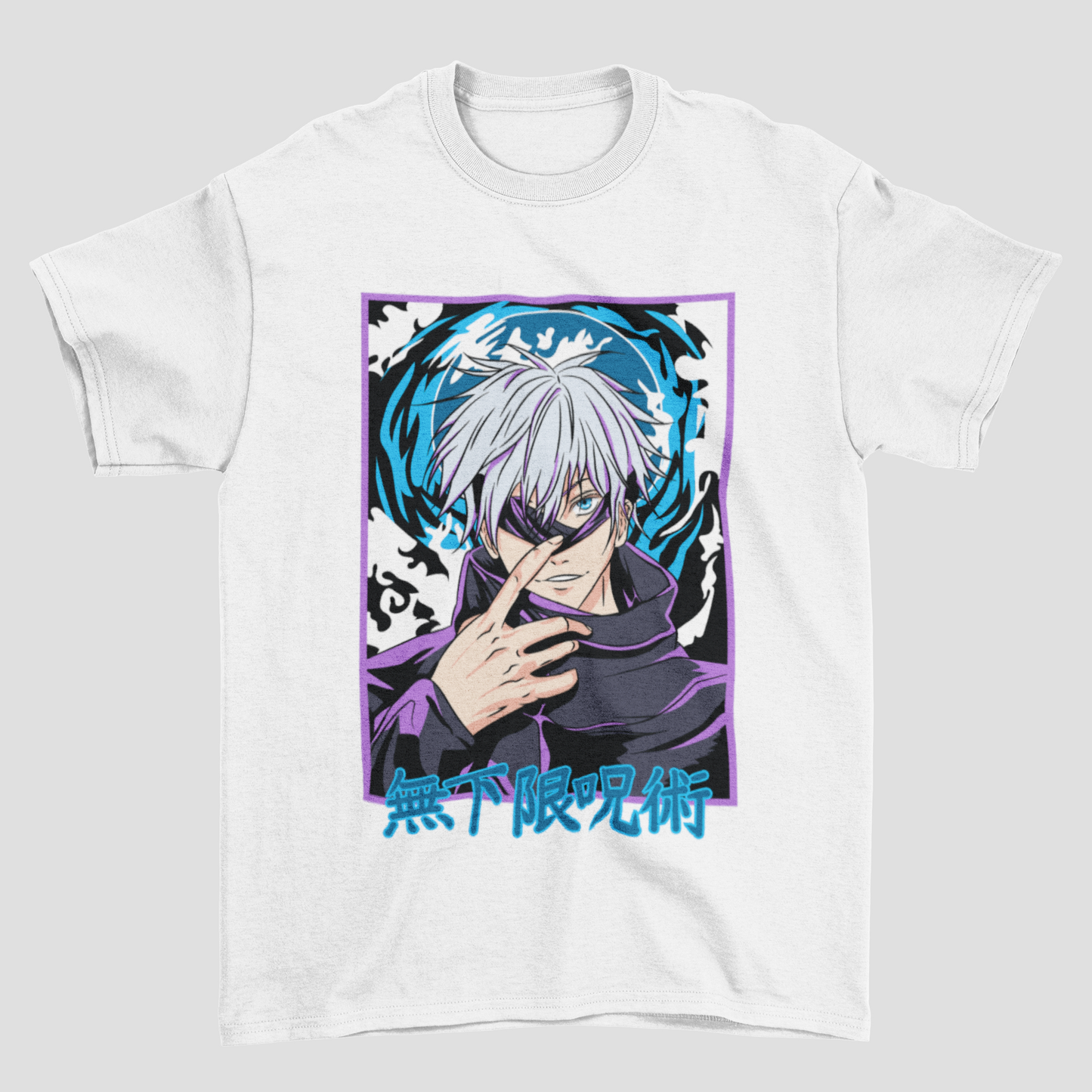 Camiseta Básica Gojo Satoru Olho Aberto Jujutsu Kaisen