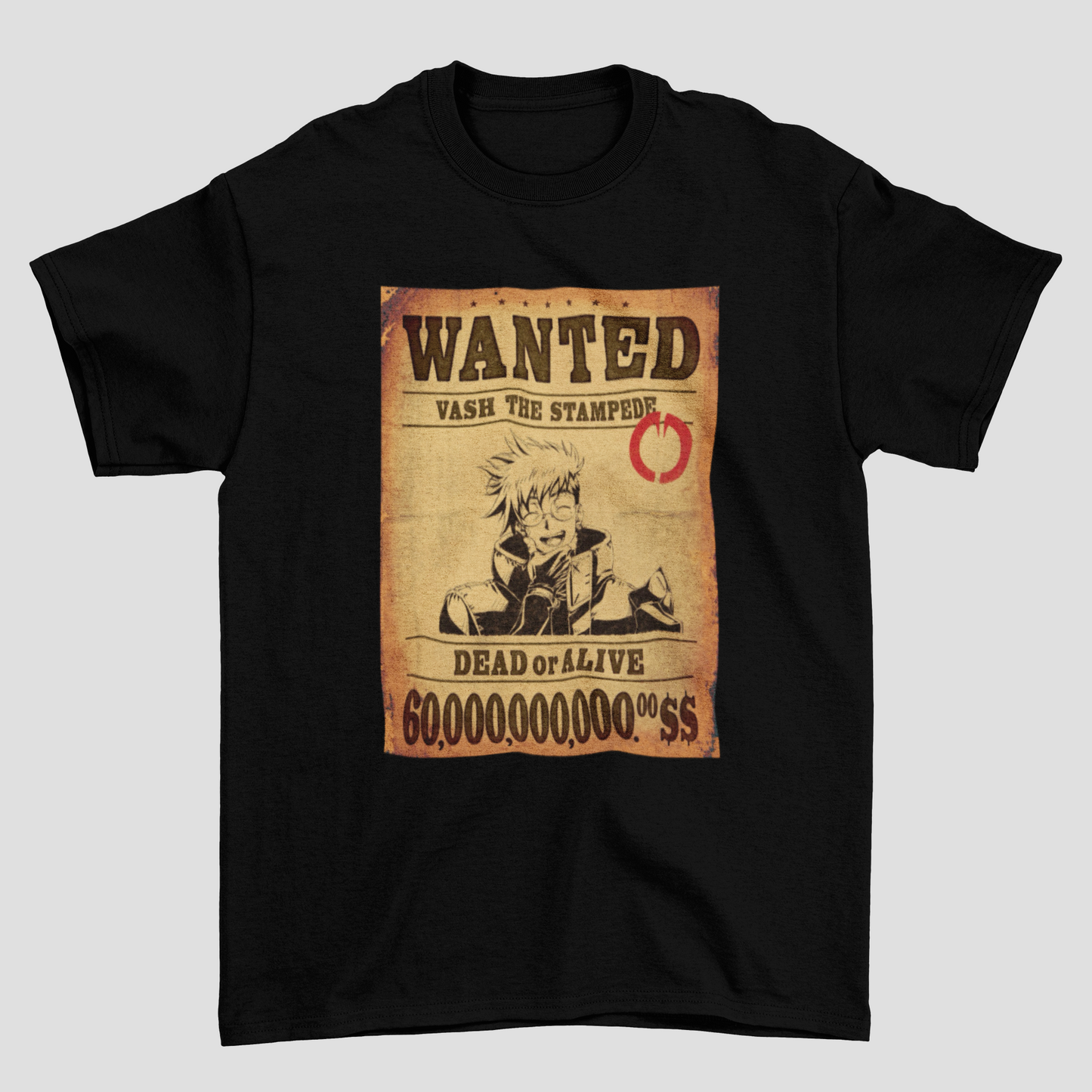 Camiseta Básica Unissex Trigun Wanted