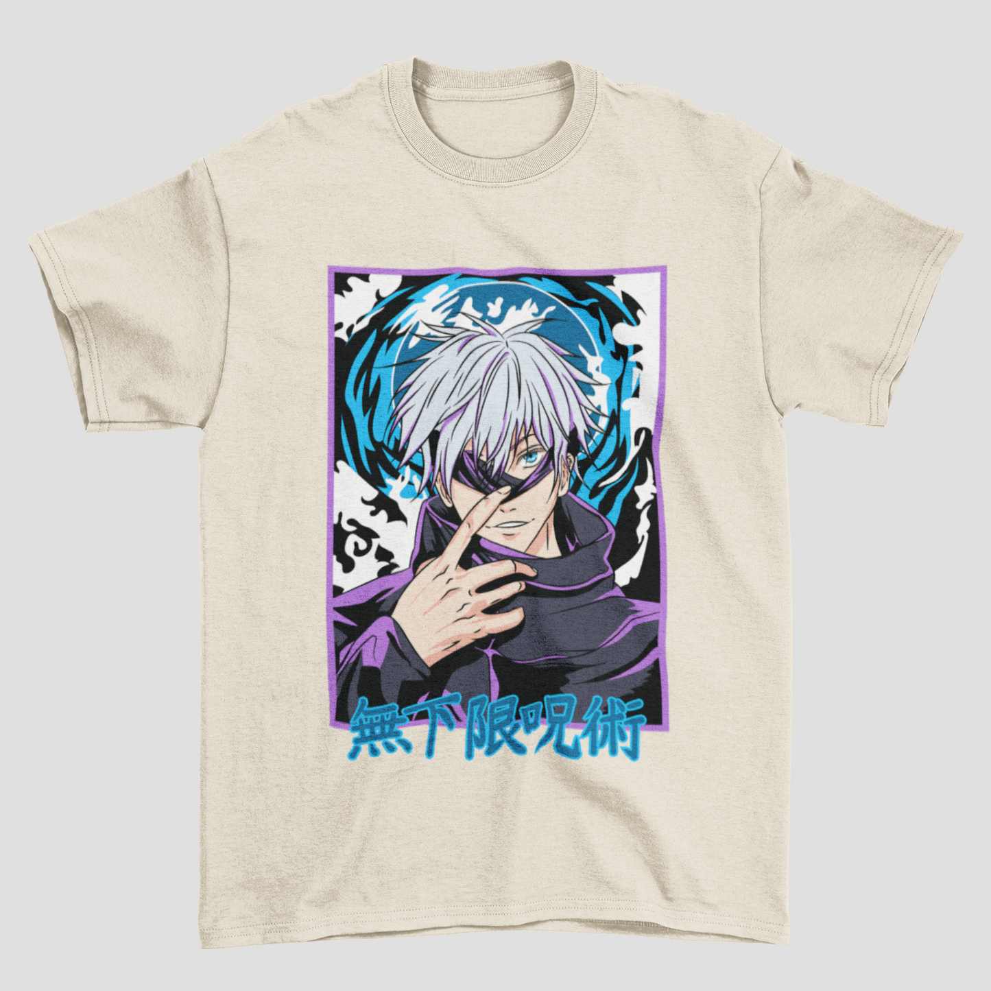 Camiseta Básica Gojo Satoru Olho Aberto Jujutsu Kaisen
