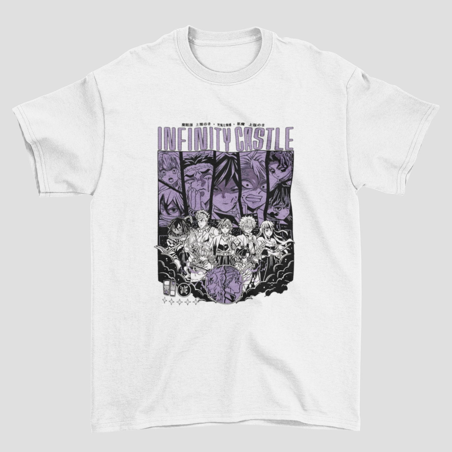 Camiseta Básica Unissex Demon Slayer Infinity Castle