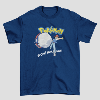 Camiseta Básica Unissex Pokemon Poké Ball Go