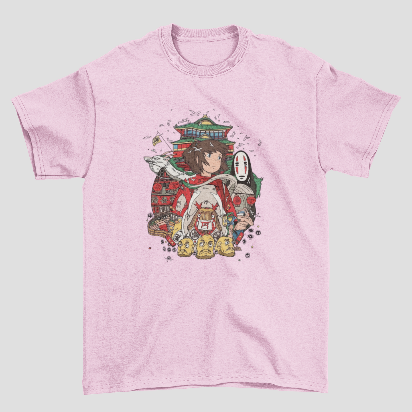 Camiseta Básica Unissex A Viagem de Chihiro Personagens
