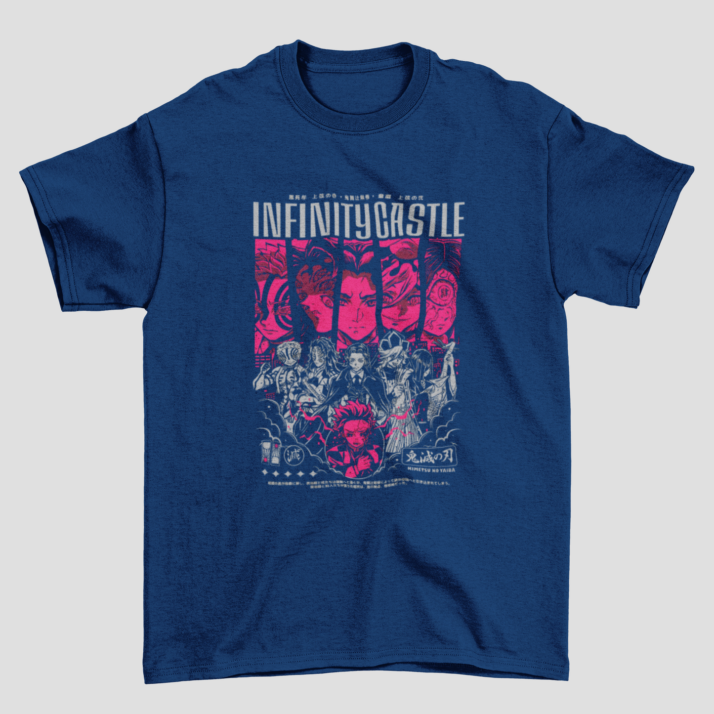 Camiseta Básica Unissex Demon Slayer Infinity Castle Upper Moons