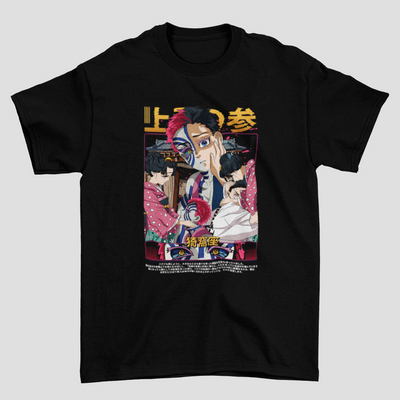 Camiseta Básica Unissex Demon Slayer Akaza Story