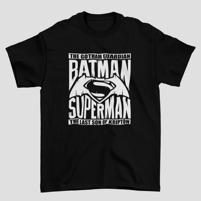 Camiseta Básica Unissex Batman Superman DC Comics