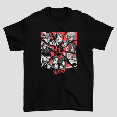 Camiseta Básica Unissex Demon Slayer Hashiras