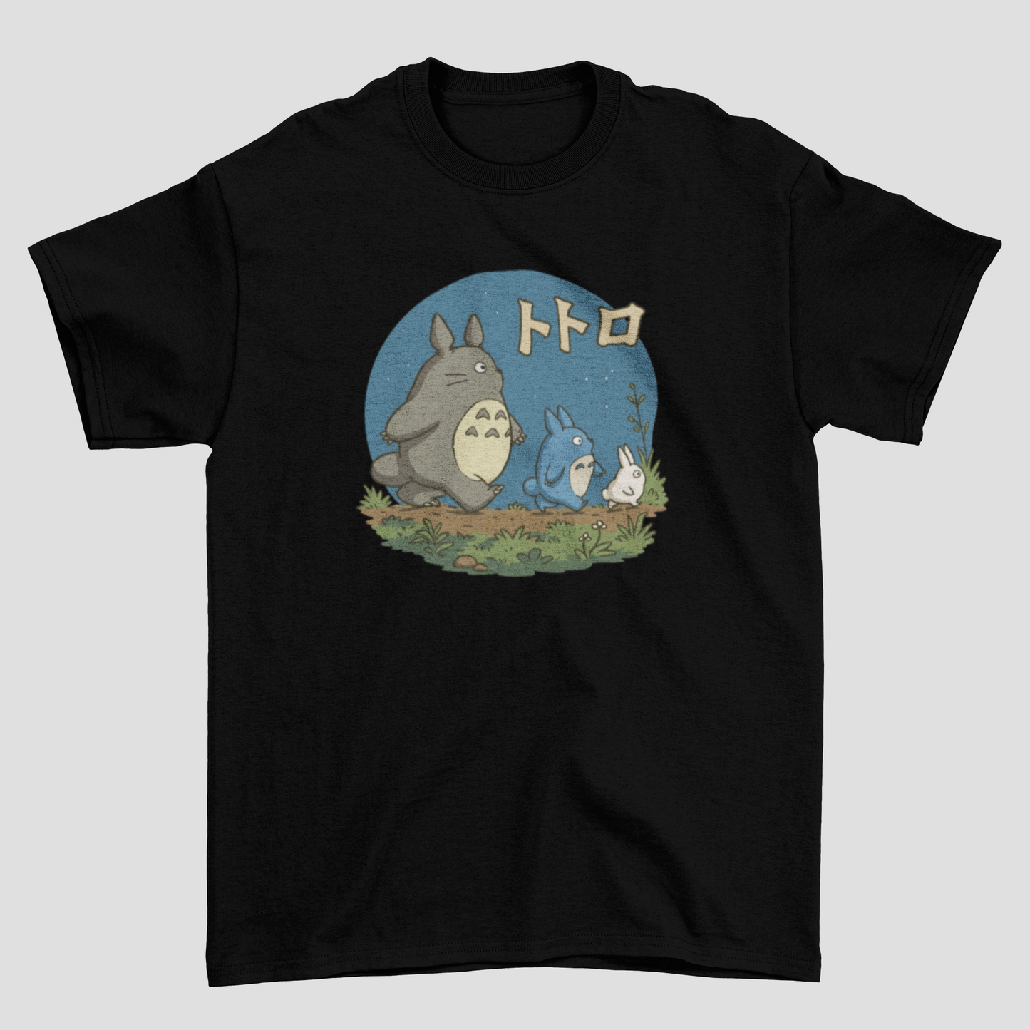 Camiseta Básica Unissex A Viagem de Chihiro Totoro Night
