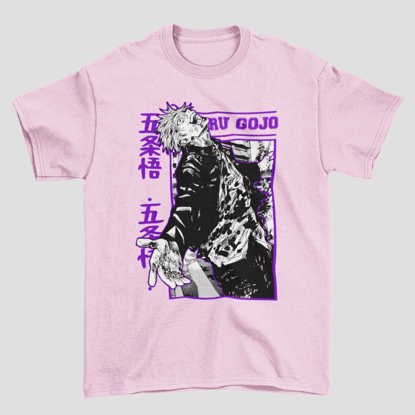Camiseta Básica Unissex Crazy Gojo Satoru Jujutsu Kaisen
