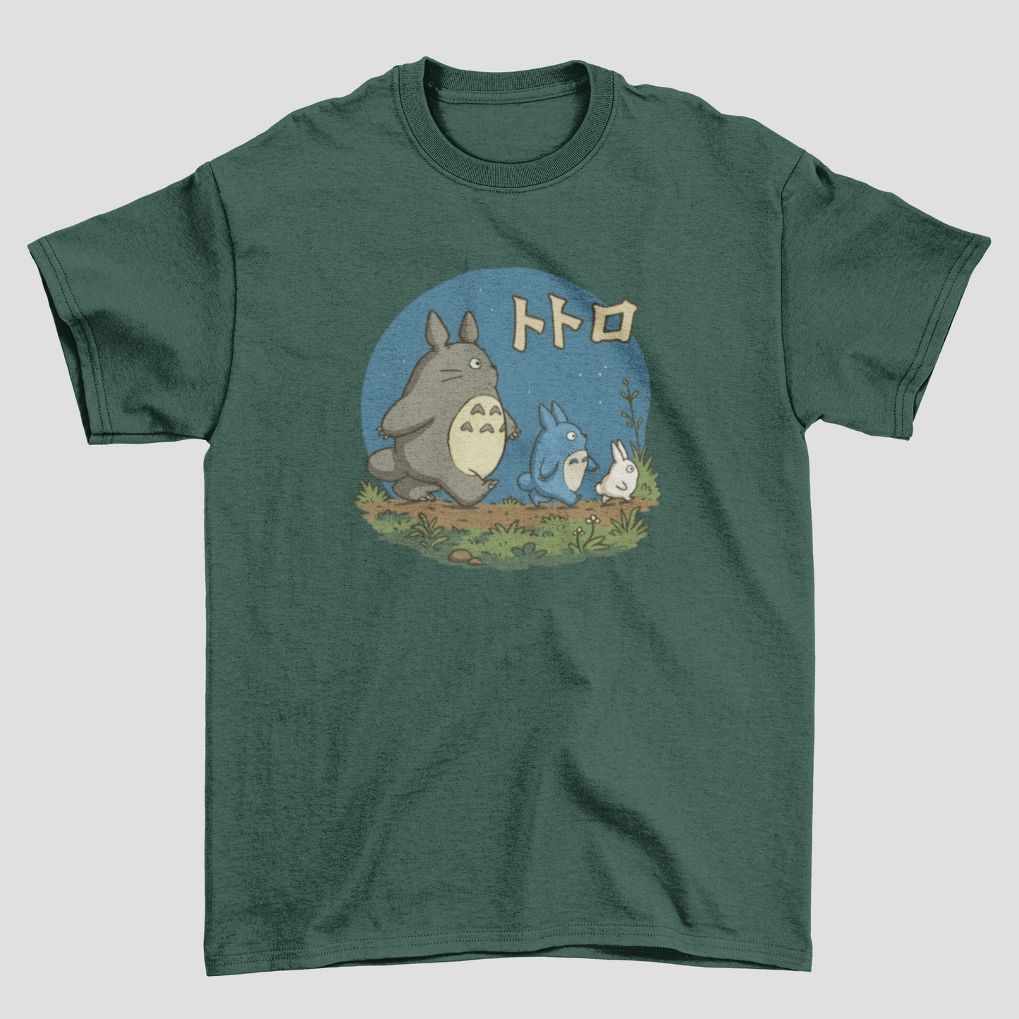 Camiseta Básica Unissex A Viagem de Chihiro Totoro Night
