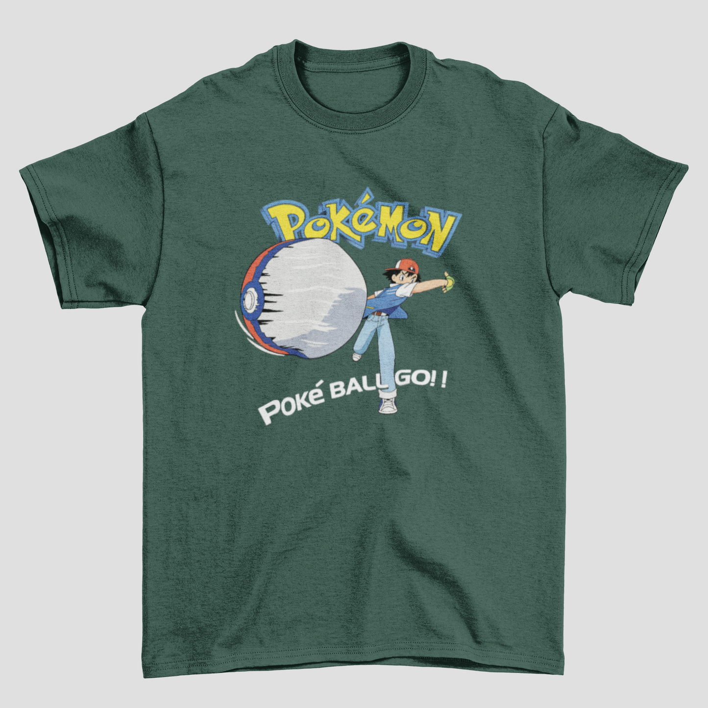 Camiseta Básica Unissex Pokemon Poké Ball Go