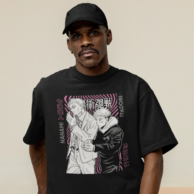 Camiseta Básica Yuji e Nanami Jujutsu Kaisen