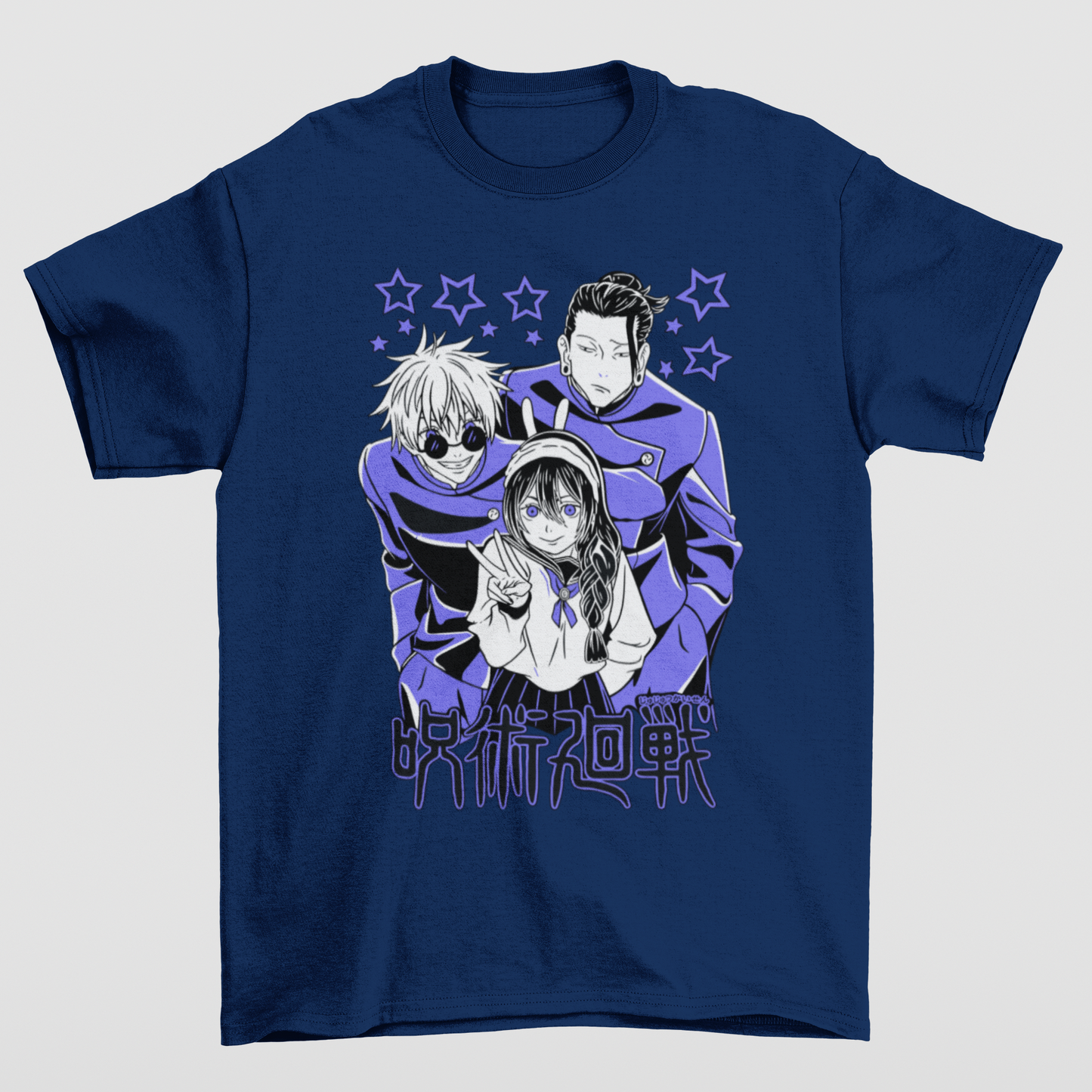 Camiseta Básica Unissex Jujutsu Kaisen Gojo Satoru Trio