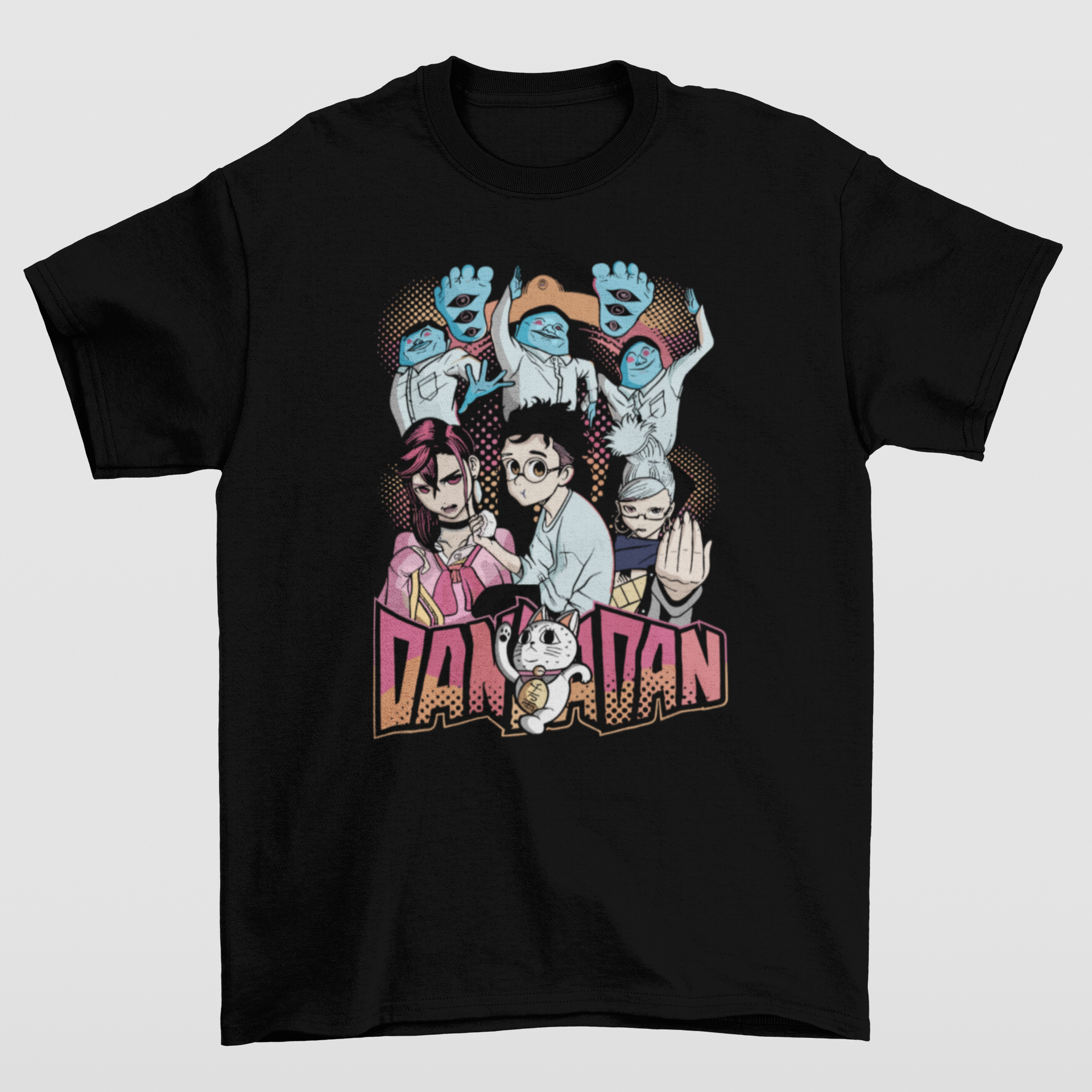 Camiseta Básica Unissex Ayase Okarun and Aliens- preto