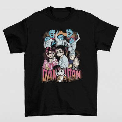 Camiseta Básica Unissex Ayase Okarun and Aliens- preto
