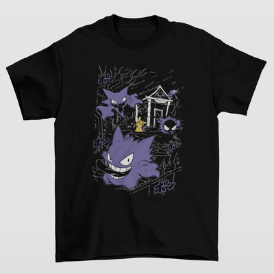Camiseta Básica Unissex Preto Hall Ghost  