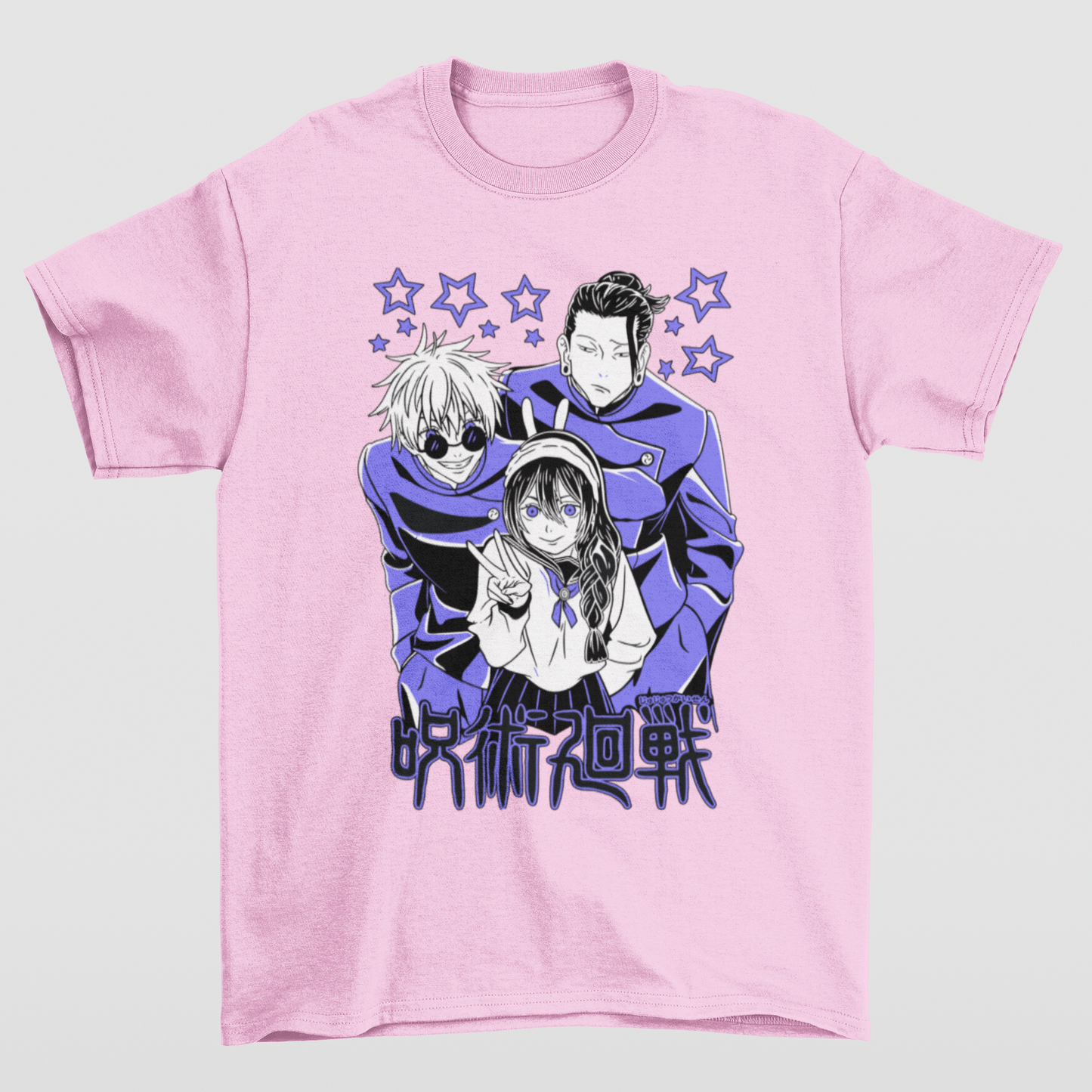 Camiseta Básica Unissex Jujutsu Kaisen Gojo Satoru Trio