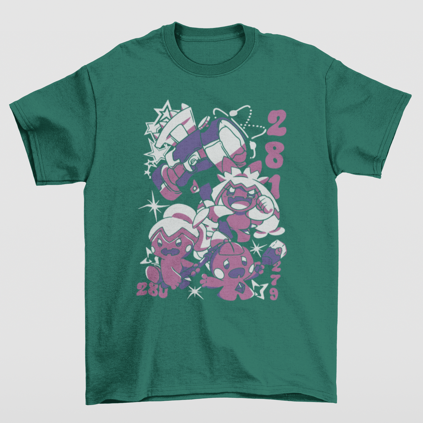 Camiseta Básica Unissex Pokemon Tinka- VERDE