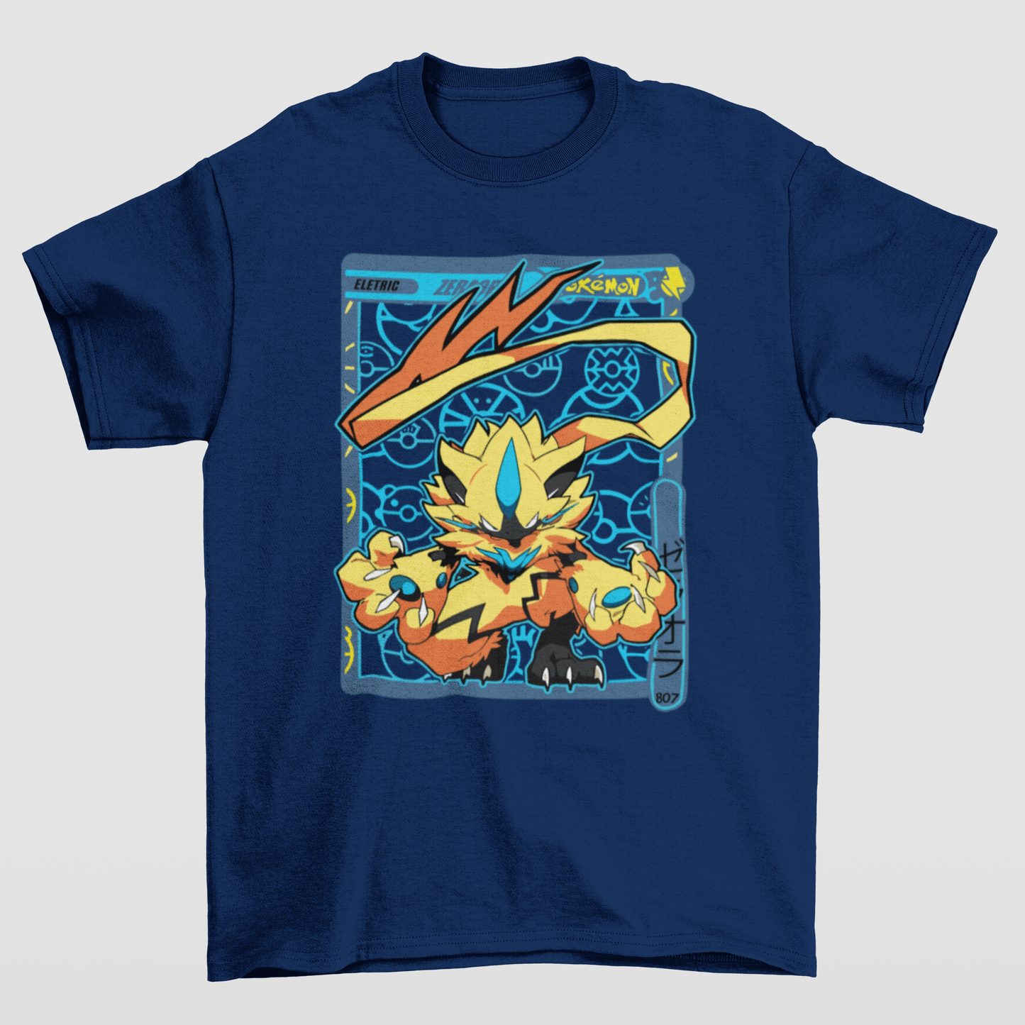 Camiseta Básica Unissex Pokemon Zeraora- AZUL-MARINHO