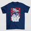 Camiseta Básica Unissex Okarun and Ayase- azul-marinho