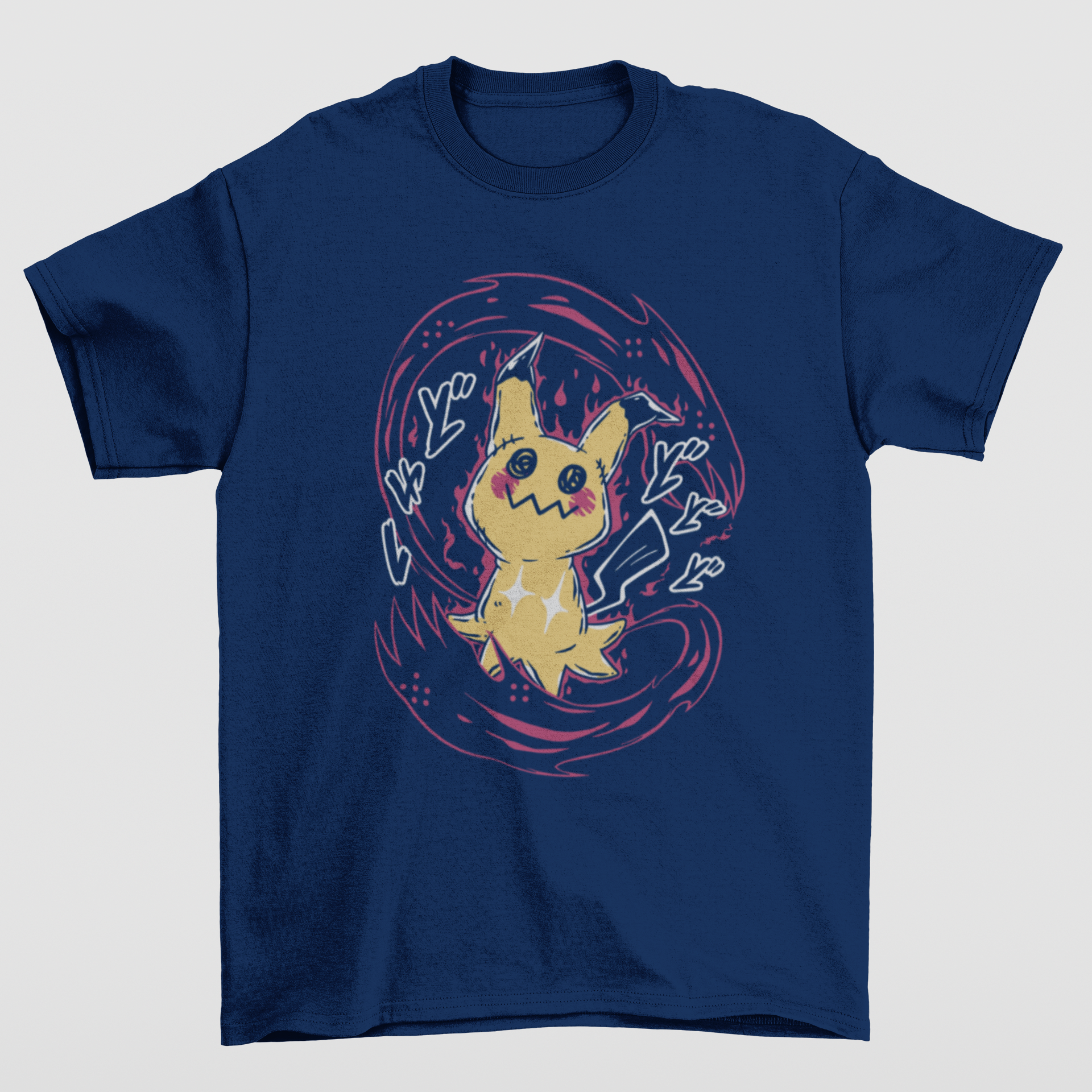 Camiseta Básica Unissex Mimik Pokemon- azul-marinho