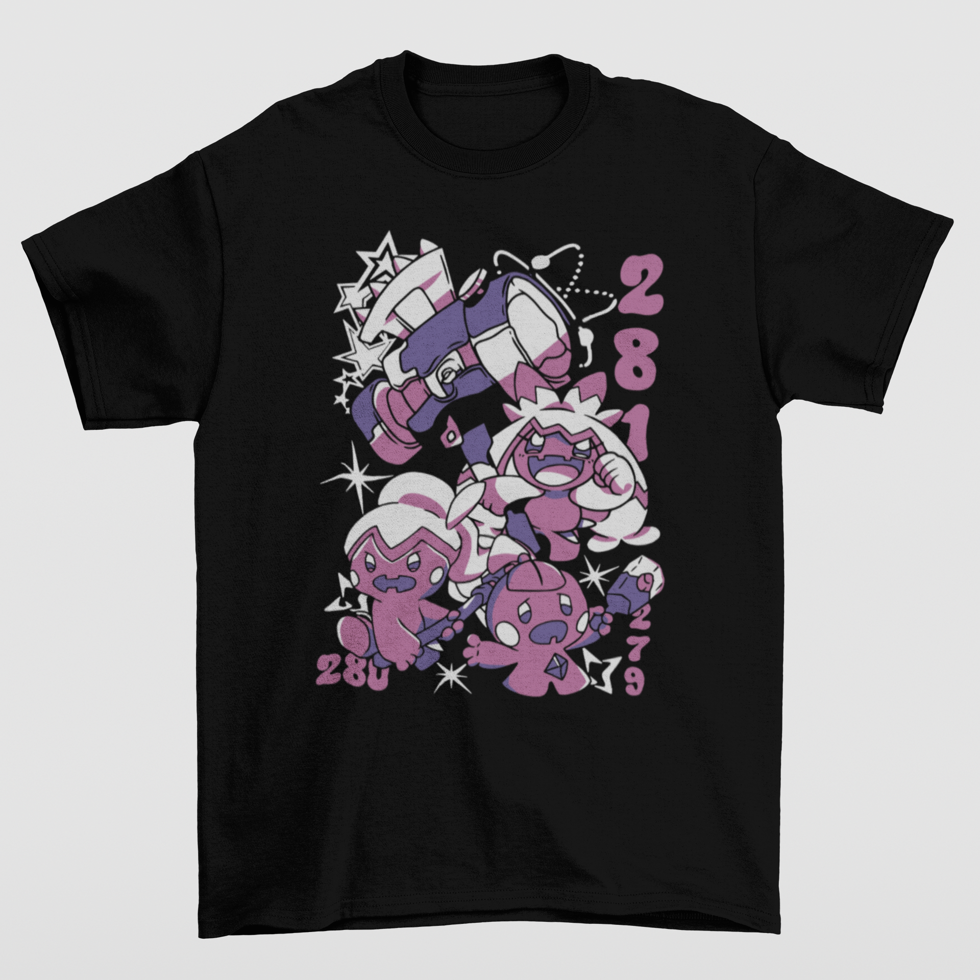 Camiseta Básica Unissex Pokemon Tinka- PRETO