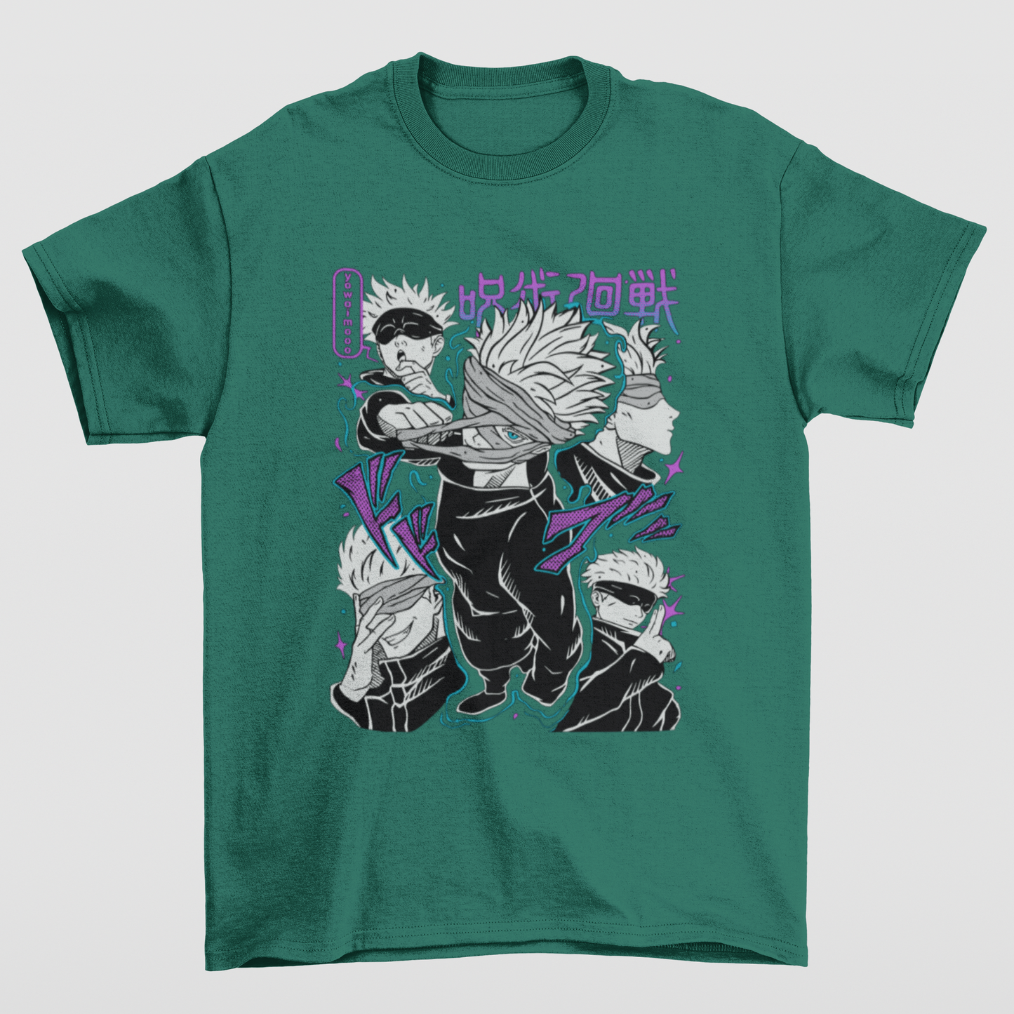 Camiseta Básica Unissex Jujutsu Kaisen Gojo 4 Moods