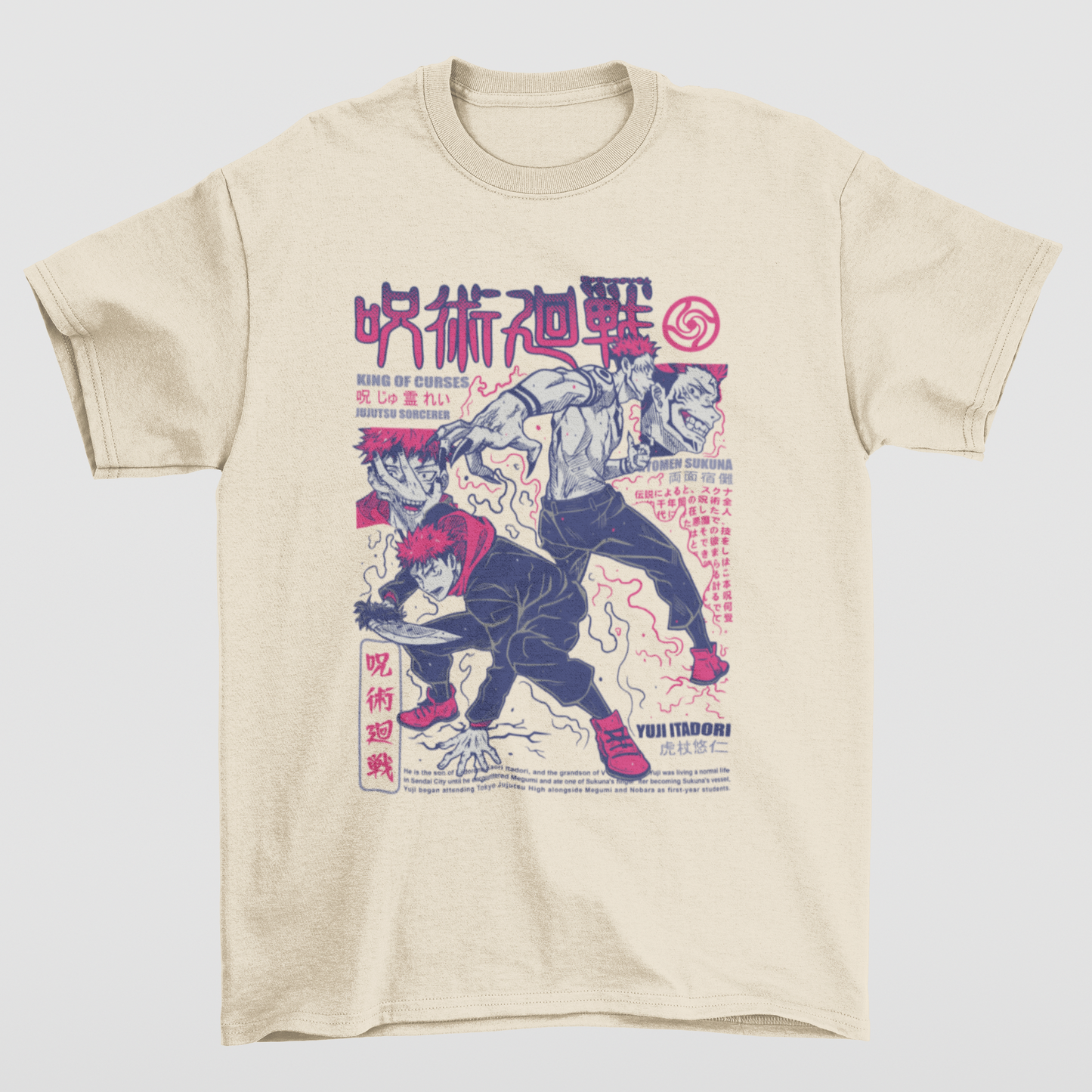 Camiseta Básica Unissex Jujutsu Kaisen Itadori Aesthetic