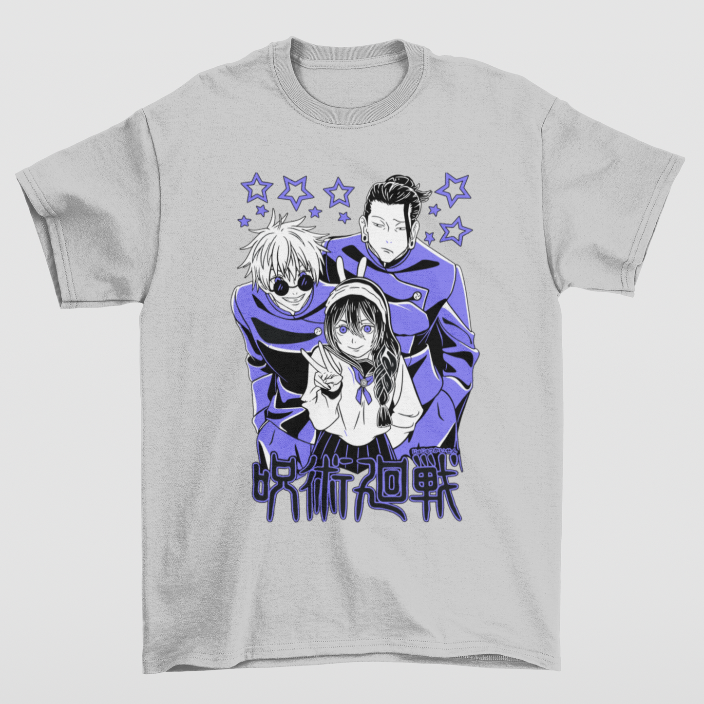 Camiseta Básica Unissex Jujutsu Kaisen Gojo Satoru Trio