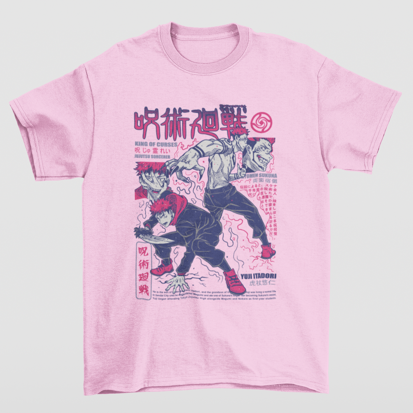 Camiseta Básica Unissex Jujutsu Kaisen Itadori Aesthetic