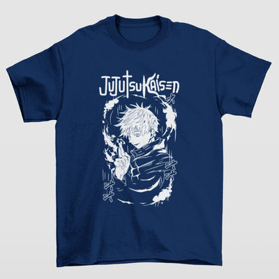 Camiseta Básica Unissex Jujutsu Kaisen Gojo P&B