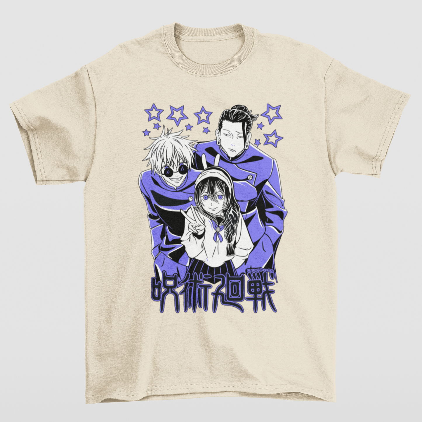 Camiseta Básica Unissex Jujutsu Kaisen Gojo Satoru Trio