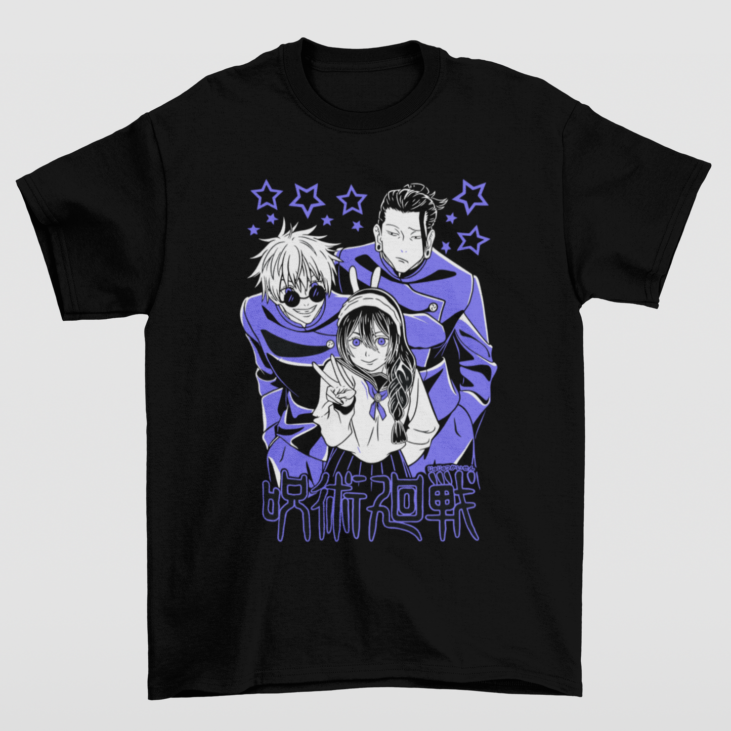 Camiseta Básica Unissex Jujutsu Kaisen Gojo Satoru Trio